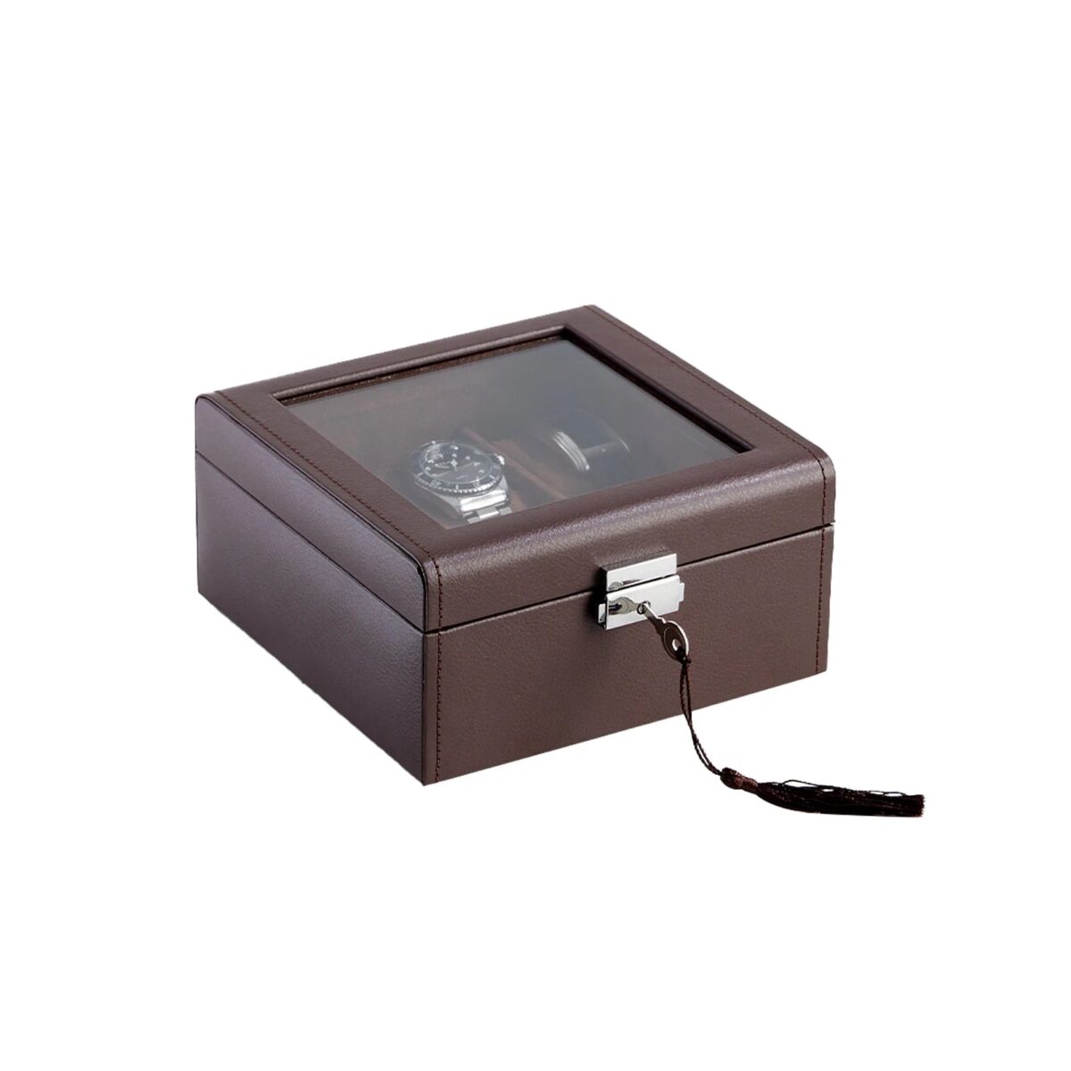 CrownView | 6-Slot Watch Box – Display Glass Lid