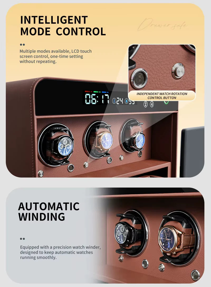 CrownSafe 3 | 3-Watch Automatic Winder – Safe Enclosure