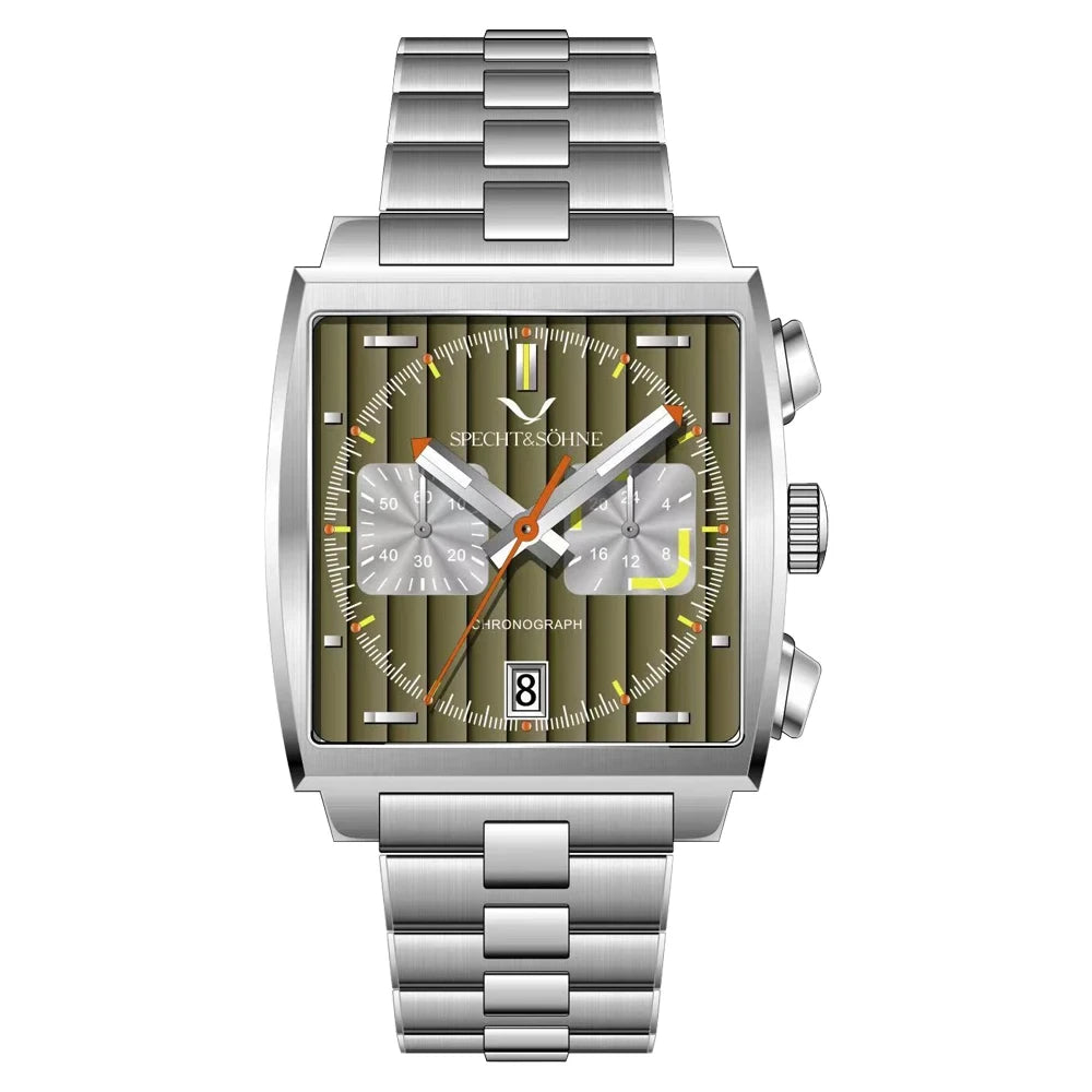 Square Racing Chrono Steel II | Chronograph Sport Watch – 39mm