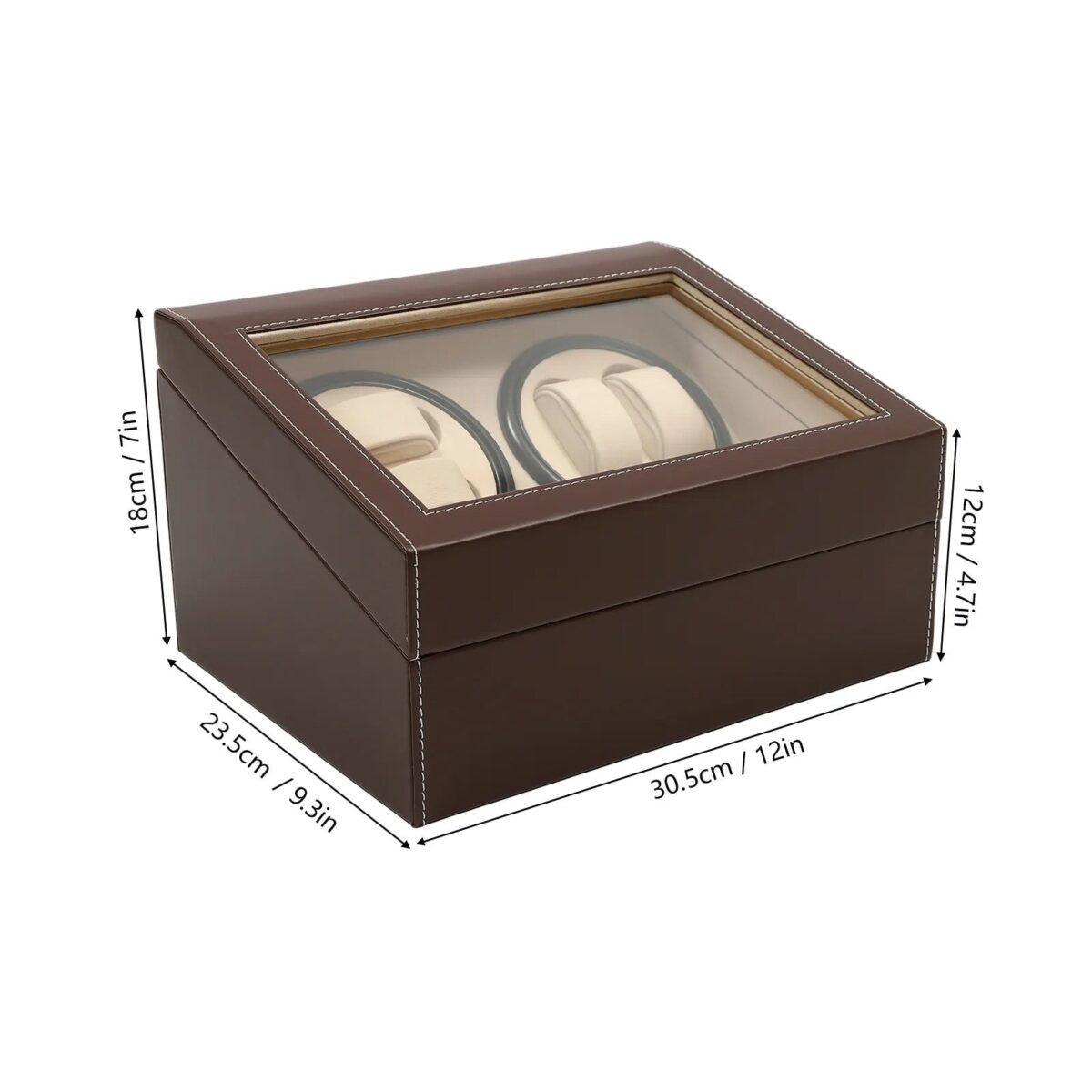 ChronoWhirl 4+6 Deluxe | 4-Watch Automatic Winder – Safe Storage