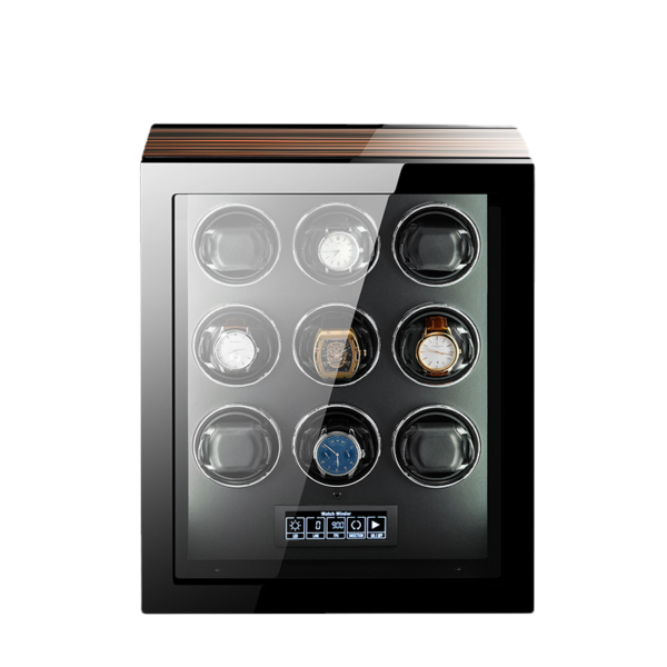 W-Spinner 9 Slots Automatic Watch Winder - Luxury Watch Storage by Wclocks - 9 watch winder, Premium finish luxury design