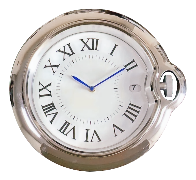 Ballon Steel Silver | Luxury Wall Clock – Roman Dial Classic
