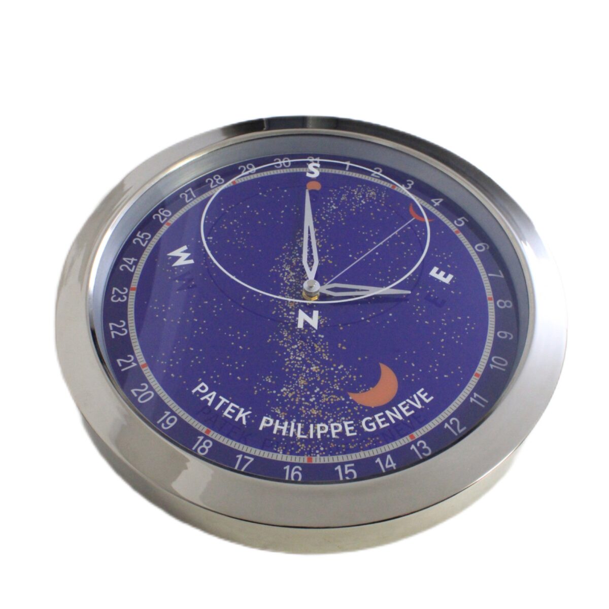 Astronomical Blue | Large Luxury Wall Clock – Grand Complication Style