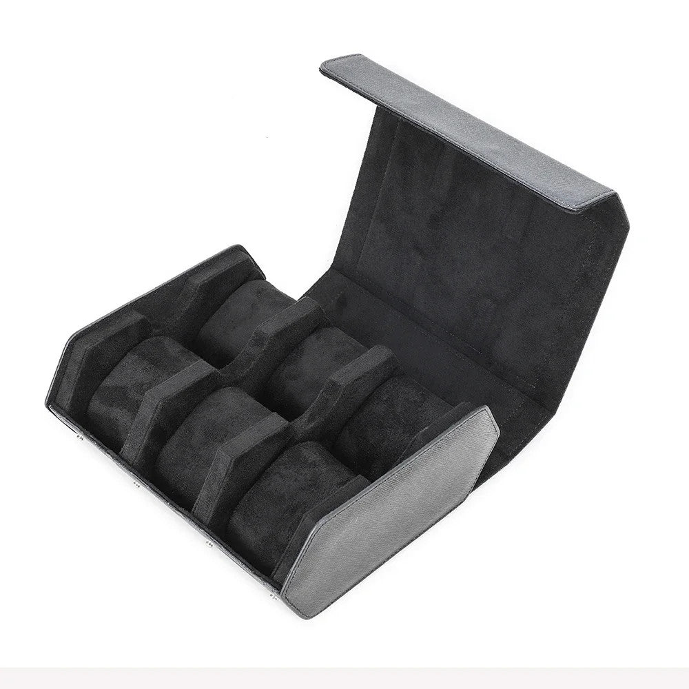 LuxOcta Saffiano 6 | Uhrenbox für 6 Uhren – Saffiano-Leder
