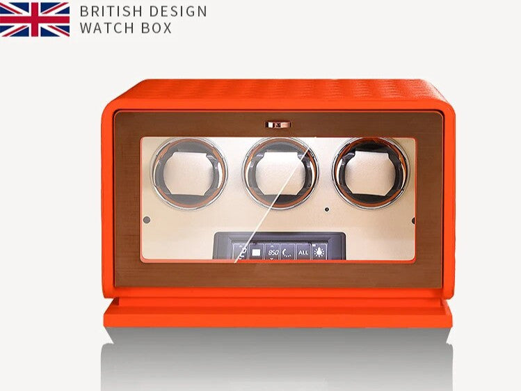 EleganceCraft Trio | 3-Watch Automatic Winder – Premium Wood