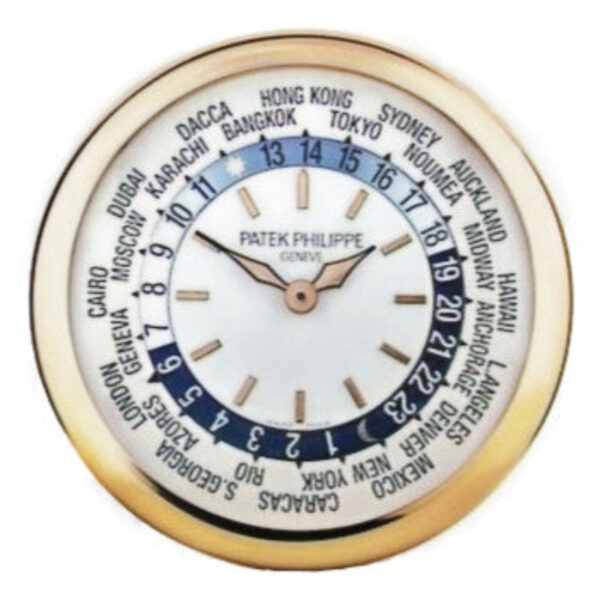 Patek WorldTimer Gold and White | Large Wall Clock