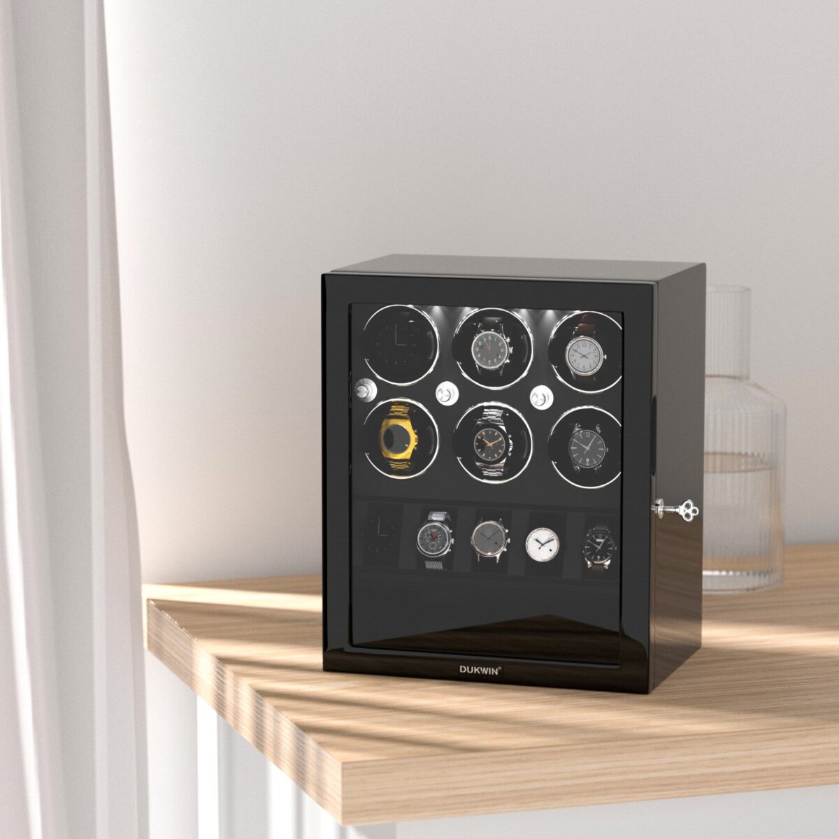 W-Winder Prestige | 6+5 Watch Automatic Winder – Premium Cabinet
