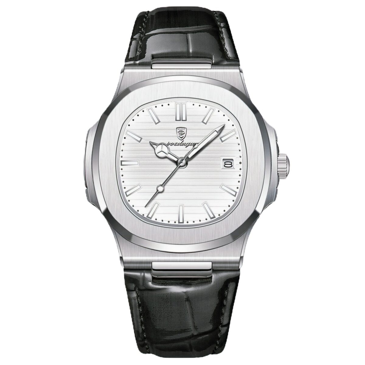 POEDAGAR Nautic Leather | Quartz Sport Watch – 40mm