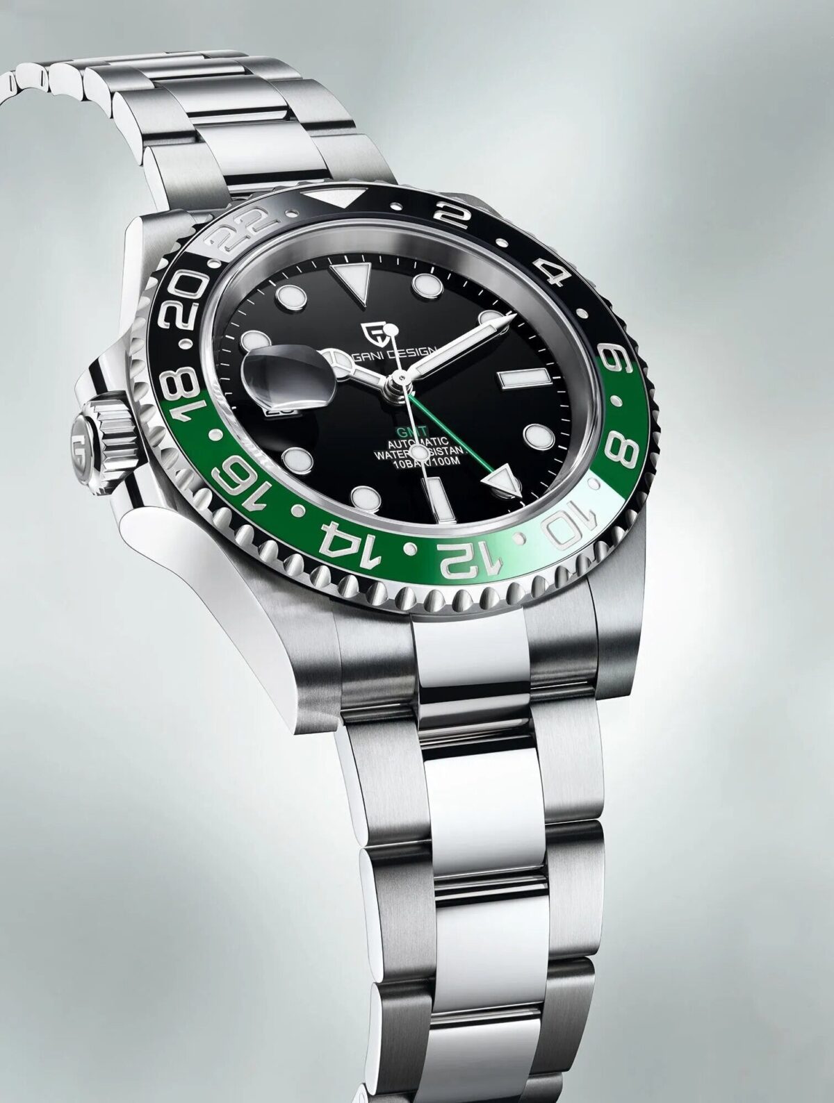 GMT Green & Black | Automatic GMT Watch – 40mm