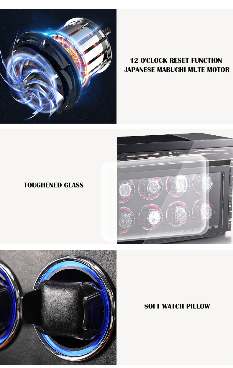 W-Winder Guard | 8+8 Watch Automatic Winder – Safe + Display