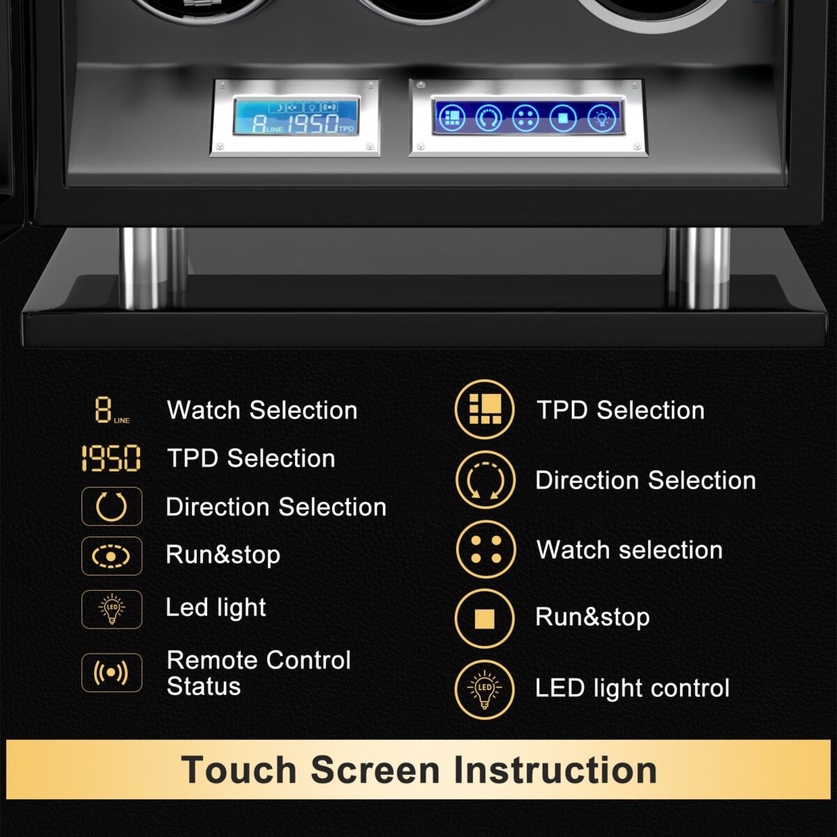 WFP Winder 12 | 12-Watch Automatic Winder – Wood & Leather
