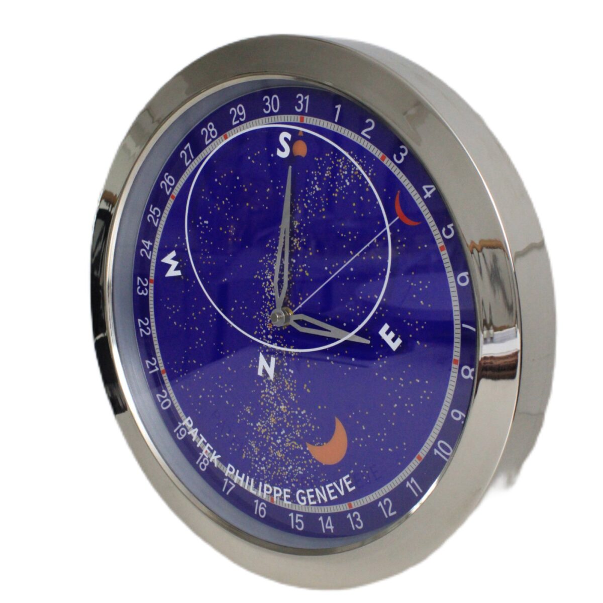 Astronomical Blue | Large Luxury Wall Clock – Grand Complication Style