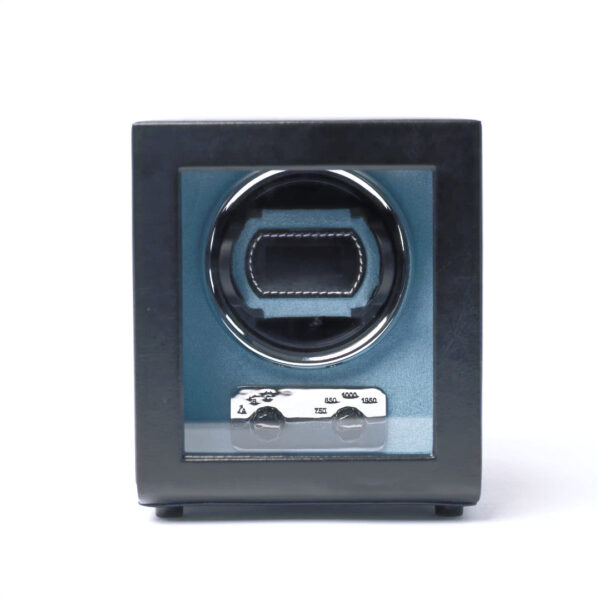W-Winder Pro One 1 Watch Automatic Watch Winder - Luxury Watch Storage by Wclocks - 1 watch winder, Black, Blue luxury design