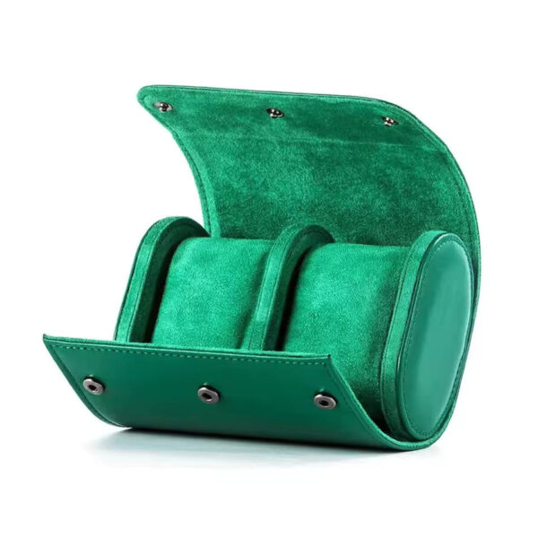 LuxRoll Duo Travel Watch Roll 2 Watch Watch Travel Case - Luxury Watch Storage by Wclocks - watch travel case, Black, Blue, Green, Brown luxury design