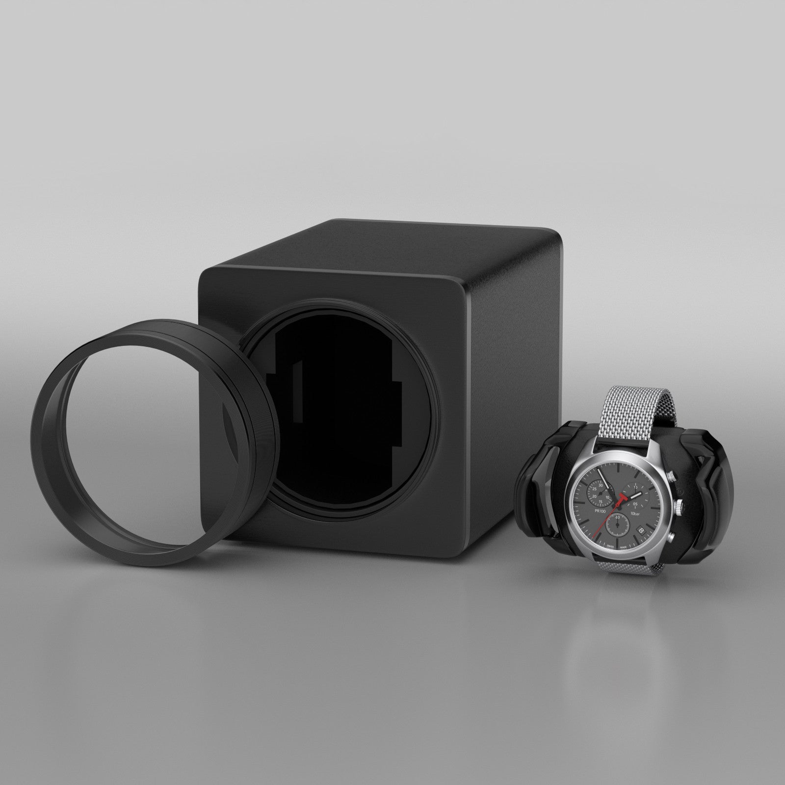 W-Winder Lens 1 Watch Automatic Watch Winder - Luxury Watch Storage by Wclocks - 1 watch winder, Premium finish luxury design
