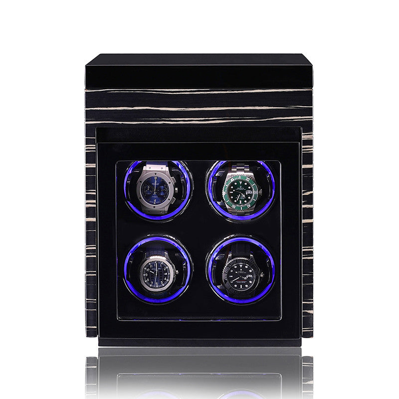 W-Winder Guard Quad | Remontoir pour 4+4 Montres – Coffre-Fort + Vitrine