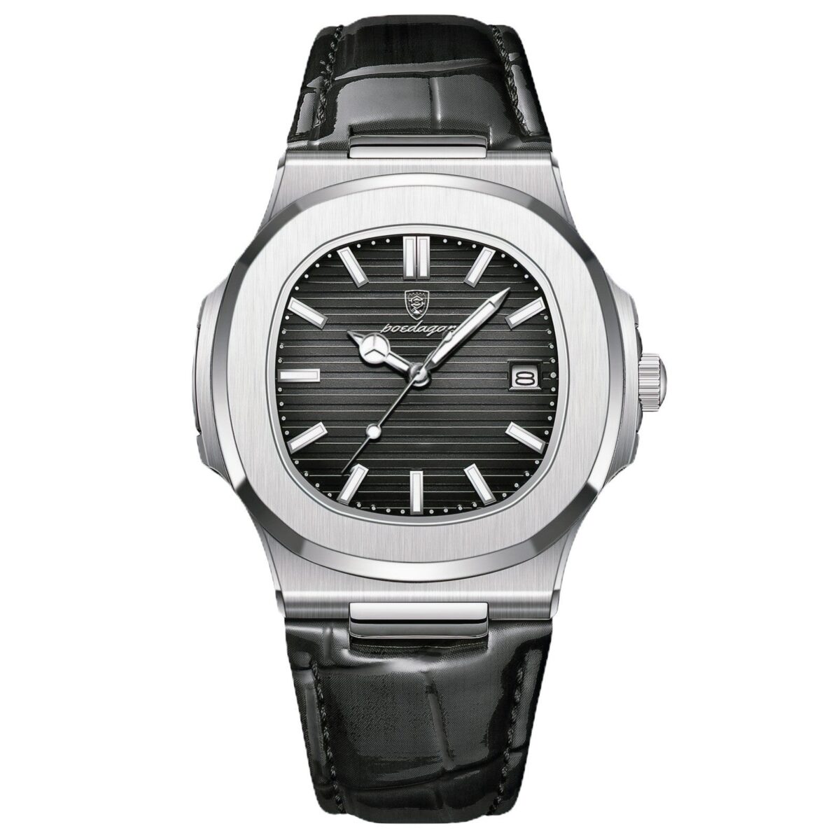 POEDAGAR Nautic Leather | Quartz Sport Watch – 40mm