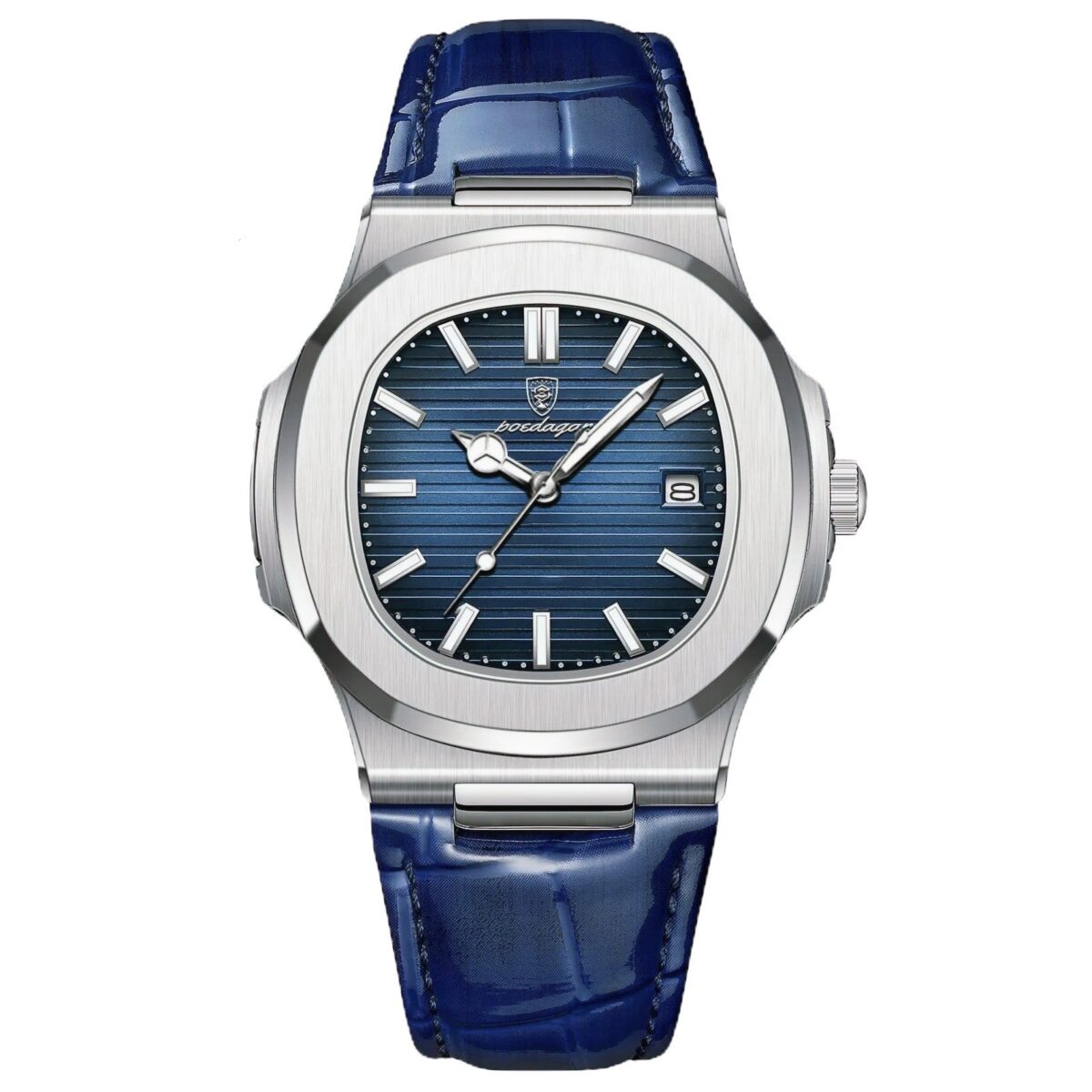 POEDAGAR Nautic Leather | Quartz Sport Watch – 40mm