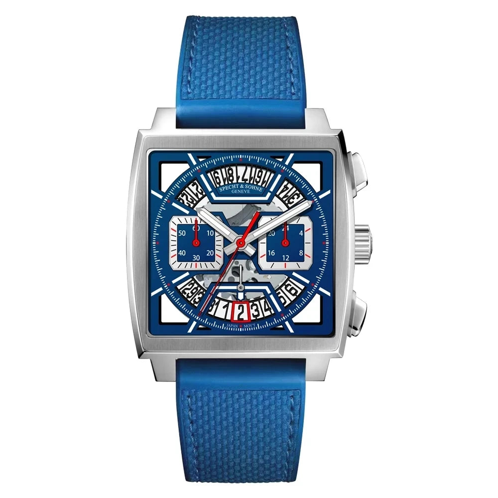 Square Racing Chrono Steel | Chronograph Sport Watch – 39mm
