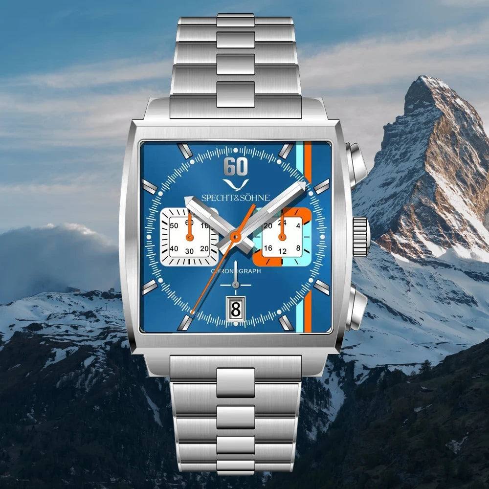 Square Racing Chrono Steel II | Chronograph Sport Watch – 39mm
