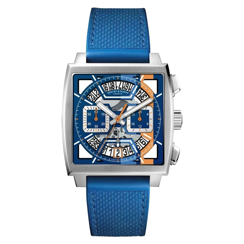 Square Racing Chrono Steel | Chronograph Sport Watch – 39mm
