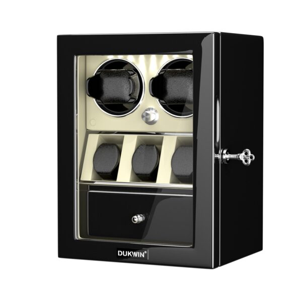 W-Winder Prestige Duo 2 Watch Automatic Watch Winder - Luxury Watch Storage by Wclocks - 2 watch winder, Black, White, Green, Red luxury design