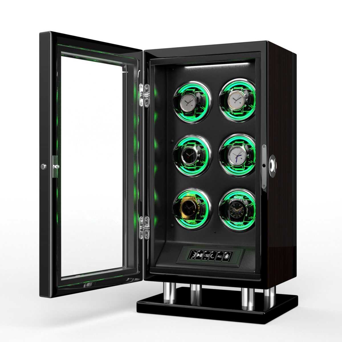 WFP Winder 6 | 6-Watch Automatic Winder – Wood & Leather