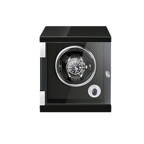 Wise Elite Single 1 Watch Automatic Watch Winder - Luxury Watch Storage by Wclocks - 1 watch winder, Black, White, Steel, Red luxury design